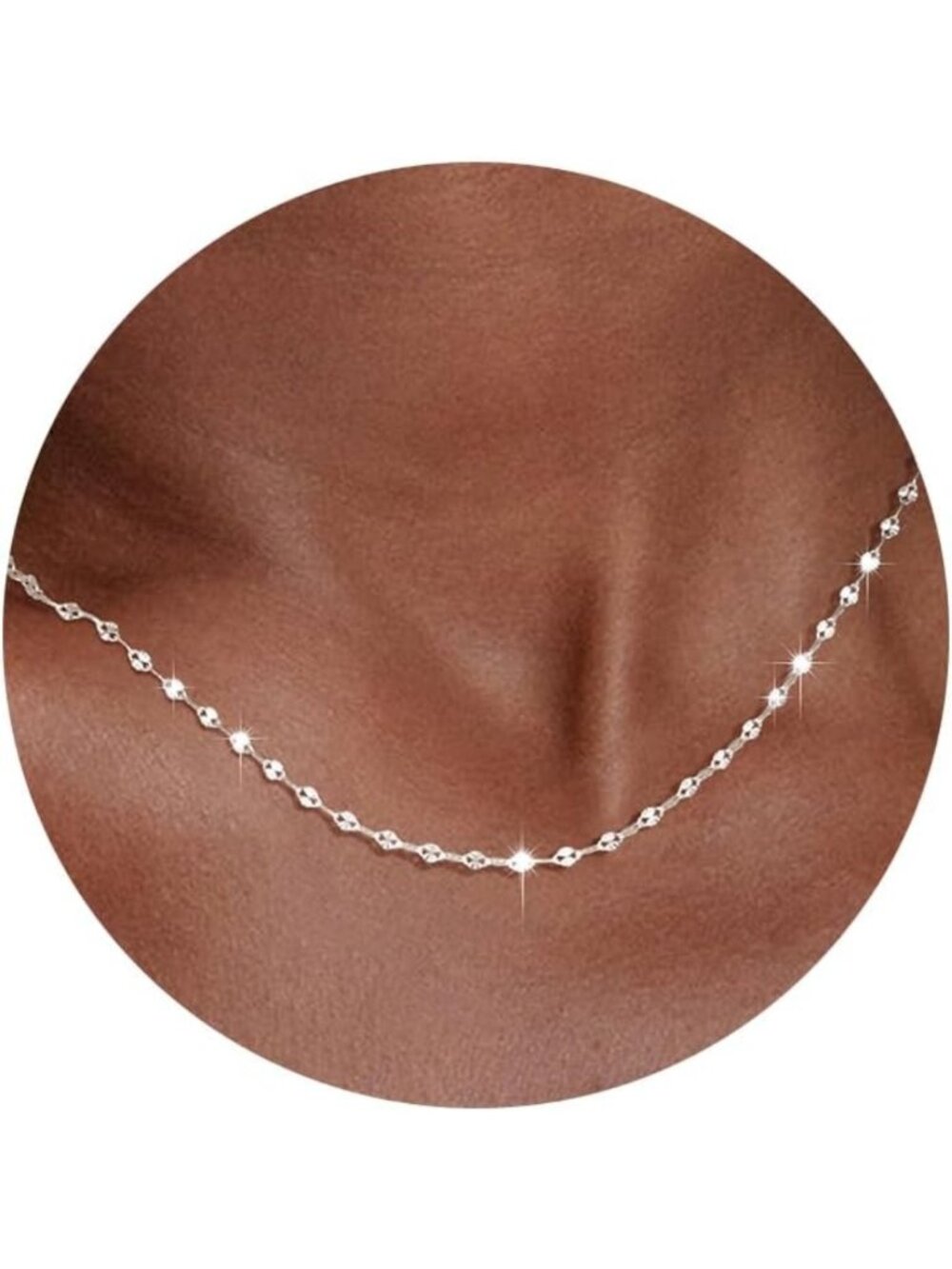 925 Sterling Silver Lip Link Chain Necklace for Women - Elegant & Stylish